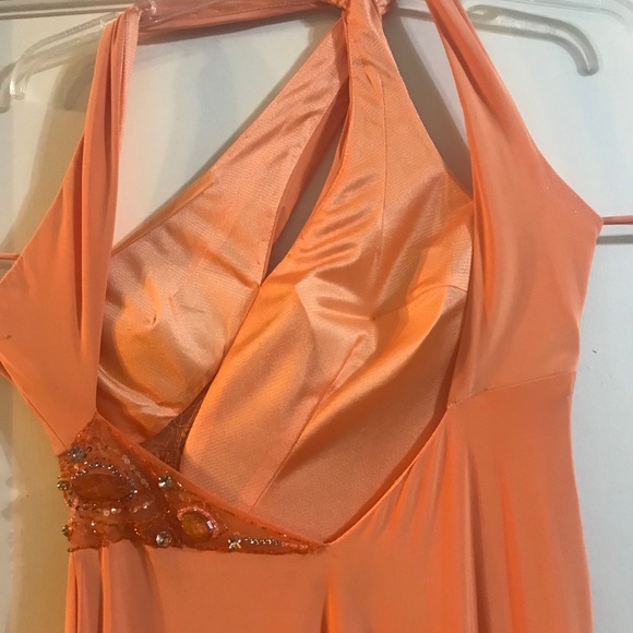 Asymmetrical Neck Evening Gown - Picture 3 of 3